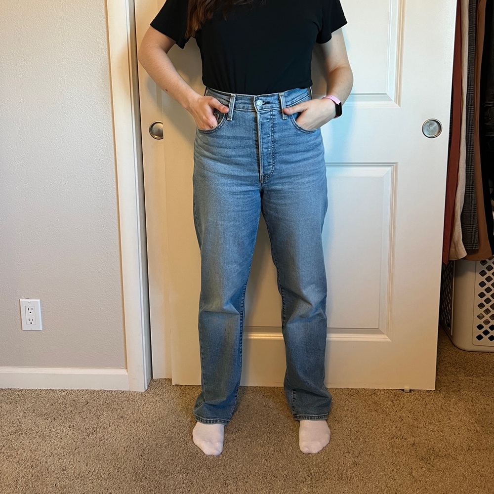 Levi's Ribcage High Waisted Straight Leg Jeans